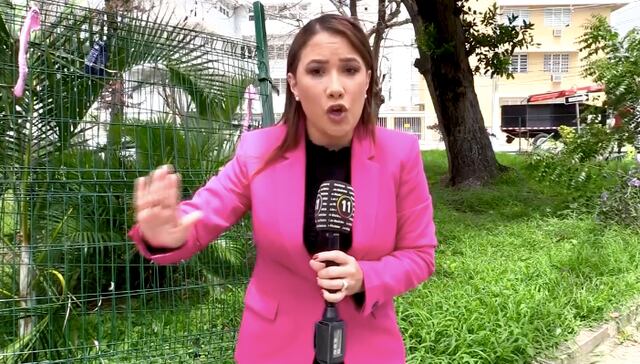 “Irrespetuosa”: Señora interrumpe reportaje de periodista de TeleOnce