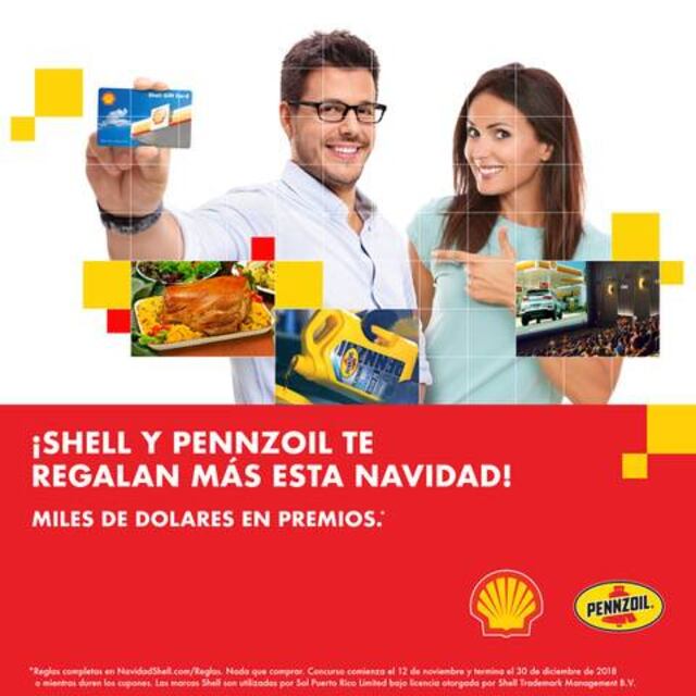 Shell y Pennzoil regalan miles de dólares en premios en esta Navidad