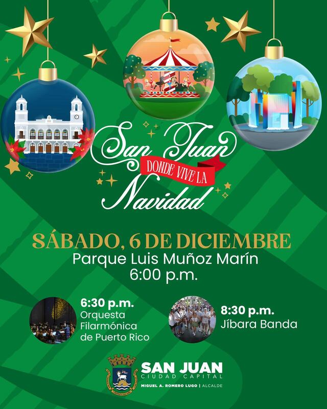 Sigue la celebración navideña: San Juan anuncia transporte gratuito al Parque Luis Muñoz Marín