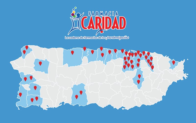 Tiendas de Farmacias Caridad en Puerto Rico.