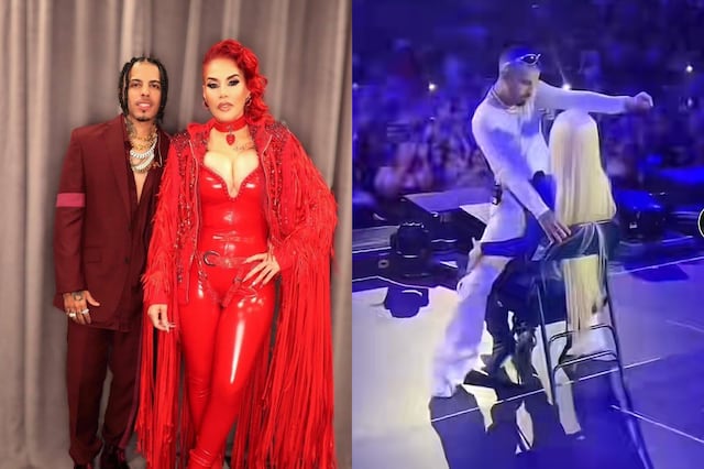 Rauw Alejandro le baila sensualmente a Ivy Queen durante su concierto