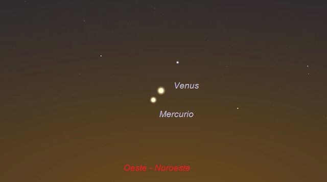 Venus y Mercurio serán visibles en el atardecer del jueves y viernes