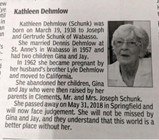 "El mundo es mejor sin ella": Hijo revela por qué escribió tan rencoroso obituario sobre su madre