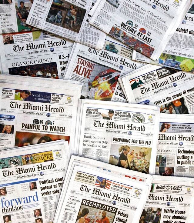 Dueña del Miami Herald se declara en bancarrota