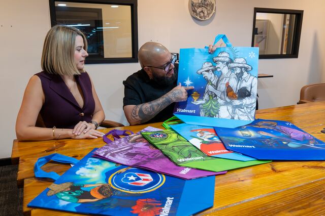 Arte boricua en las bolsas de WalMart