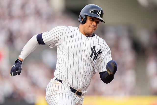 Juan Soto sigue fuera de la alineación de Yankees contra Dodgers por inflamación en el codo