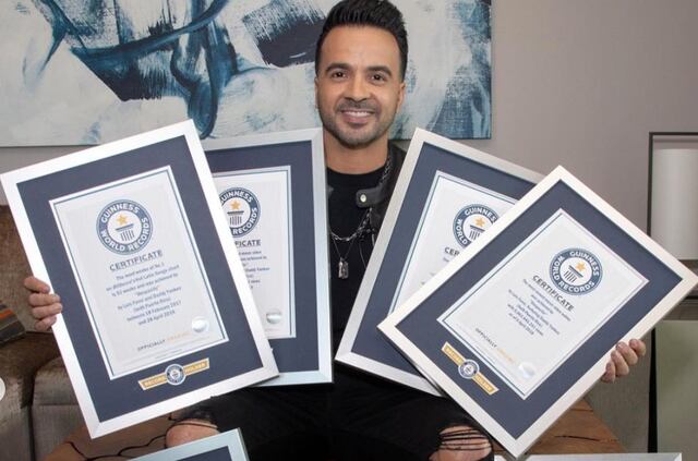 Luis Fonsi recibe siete reconocimientos de Guinness World Records