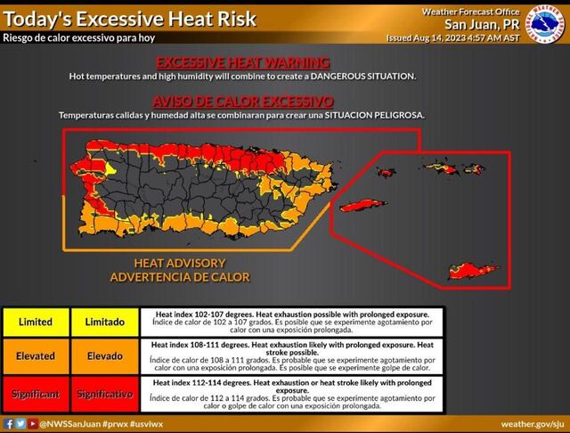 Emiten aviso de calor excesivo para estos pueblos