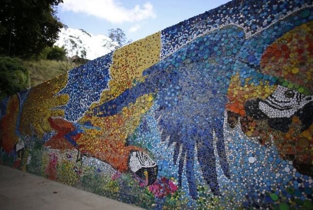 Mural de artista venezolano estimula la conciencia ecológica