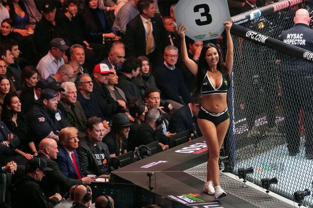 Donald Trump se toma una pausa para ir a una pelea de UFC en Nueva York