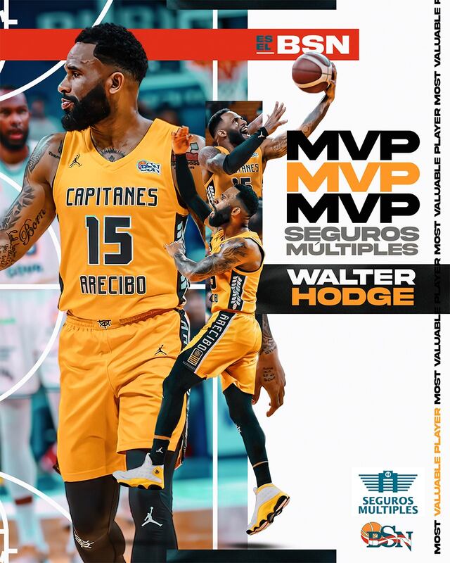 Seleccionan a Walter Hodge Jr. como el Jugador Más Valioso del BSN