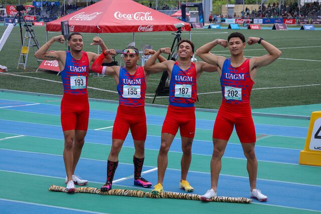 UAGM vuelve a hacer historia en el relevo 4x100 masculino y rompe todas las marcas