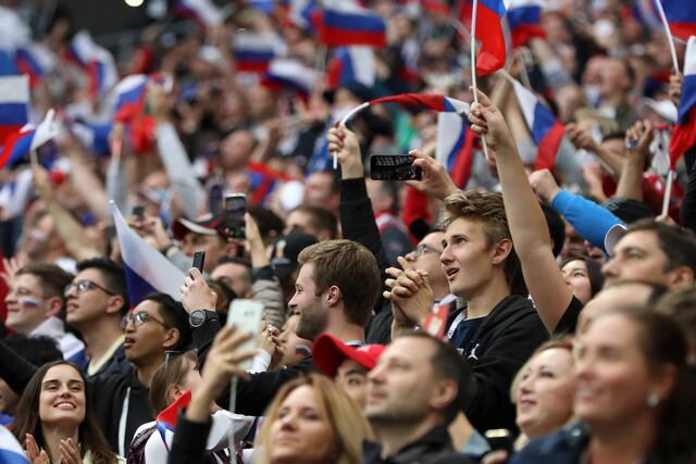 Mujer da a luz en partido de inauguración de Rusia 2018