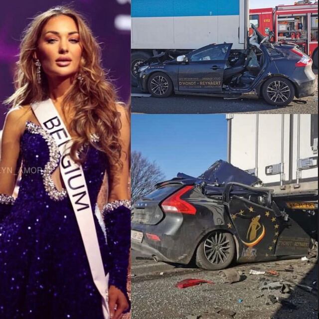 Candidata de Miss Universo 2022 sufre aparatoso accidente con un camión