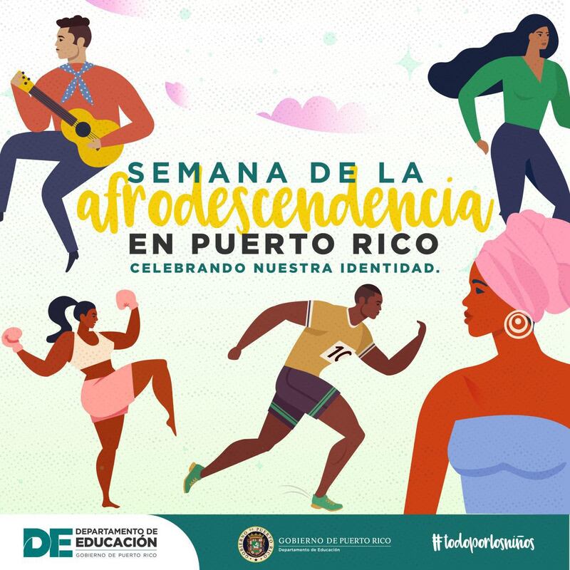 Cartel del DE de marzo del 2022 sobre la Semana Afrodescendencia, donde se enfatiza sólo la aportación cultural y deportiva de las personas afrodescendientes.