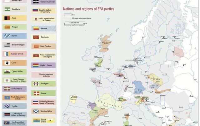 Así sería Europa si los territorios separatistas se independizan