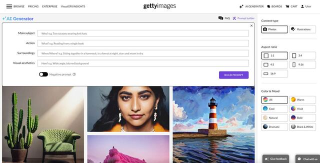 Getty Images lanza generador de imágenes con inteligencia artificial