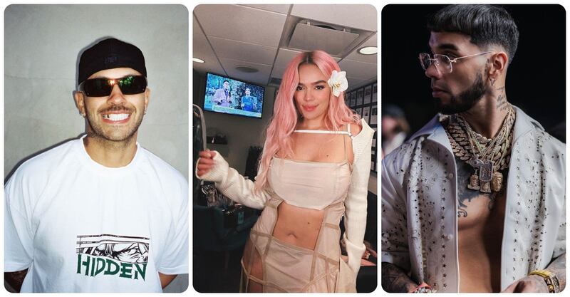 Instagram: @feid / @karolg / @anuel