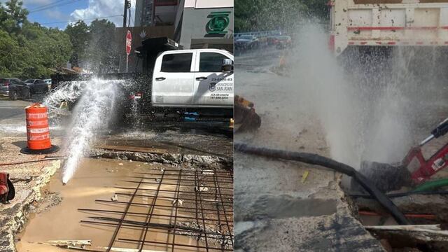 Rotura de línea de agua en Cupey afecta a miles de abonados