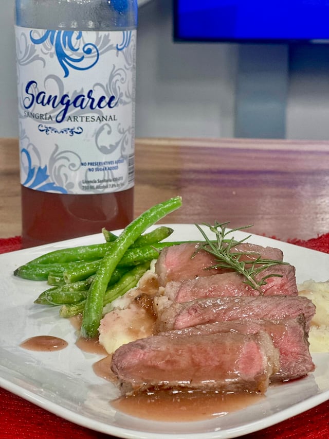 New York Steak en salsa de Sangria