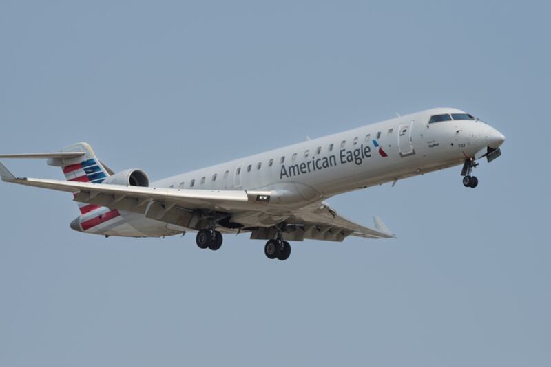 Un American Eagle Bombardier CRJ-700 similar al que se vio involucrado en la colisión en Washington.