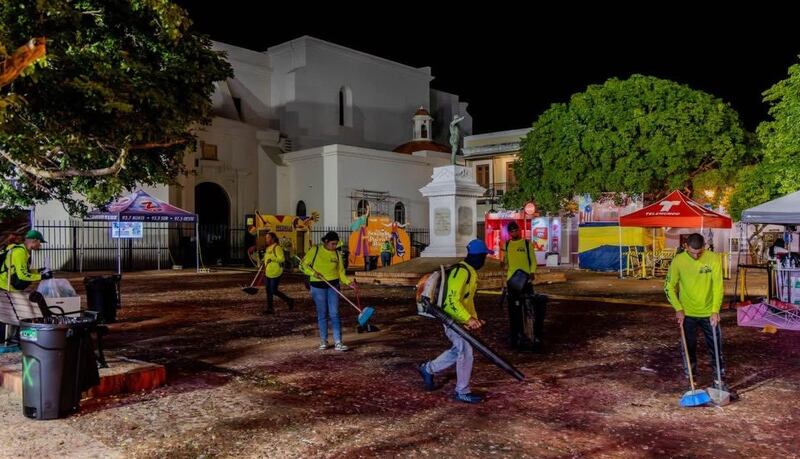 Limpieza en las Fiestas de la Calle San Sebastián 2026.