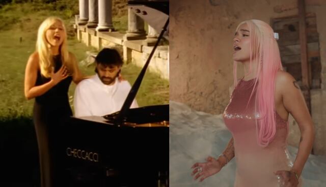 Marta Sánchez le dedica emotivo mensaje a Karol G por su colaboración con Andrea Bocelli en ‘Vivo por ella’