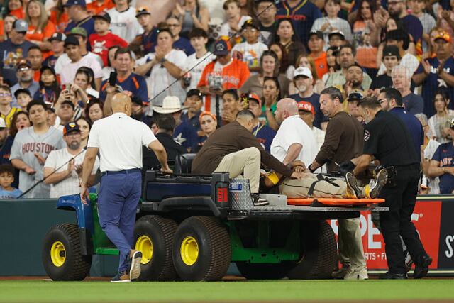 La aterradora colisión en un partido entre Padres y Astros que envió al hospital a Luis Arráez