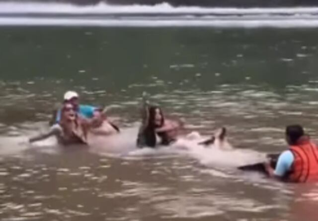 Candidatas de Miss Ecuador 2022 pasan tremendo susto en un lago