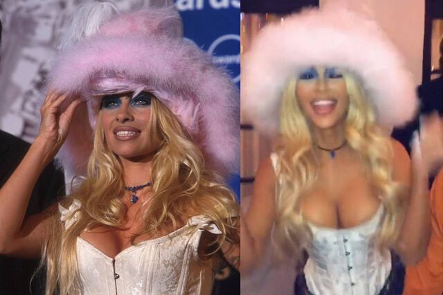 Kim Kardashain se transformó en Pamela Anderson para Halloween