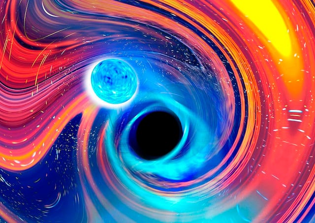 Astrónomos observan a un agujero negro devorar una estrella de neutrones