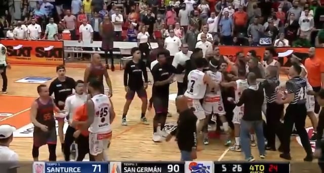 Se forma pelea durante juego entre Santurce y San Germán