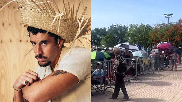 Denuncian que envejecientes y embarazadas estuvieron bajo el sol en fila de boletos para Bad Bunny