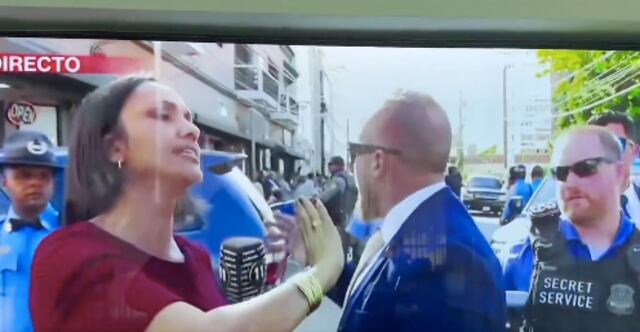 “Déjeme hacer mi trabajo”: Nuria Sebazco confronta a agente del servicio secreto