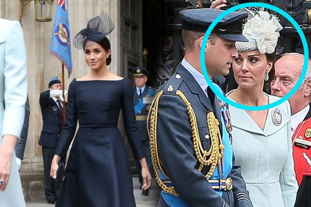 La mirada fulminante que le dio Kate Middleton a Meghan Markle por posar tanto