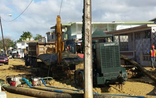 Tomará dos días reparar rotura de tubería en Puerto Nuevo