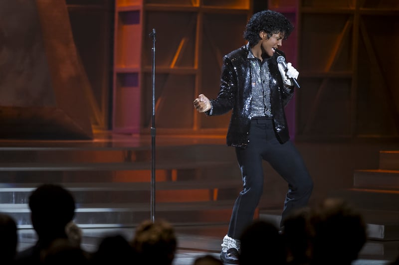 Jaafar Jackson as Michael Jackson in Michael. Photo Credit: Bruce Talamon