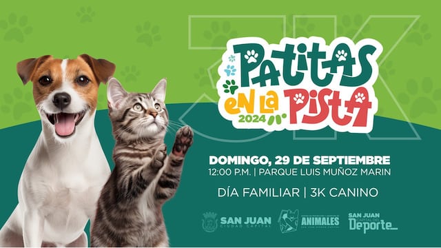 Vuelve el evento para mascotas “Patitas en la Pista” al parque Luis Muñoz Marín de San Juan
