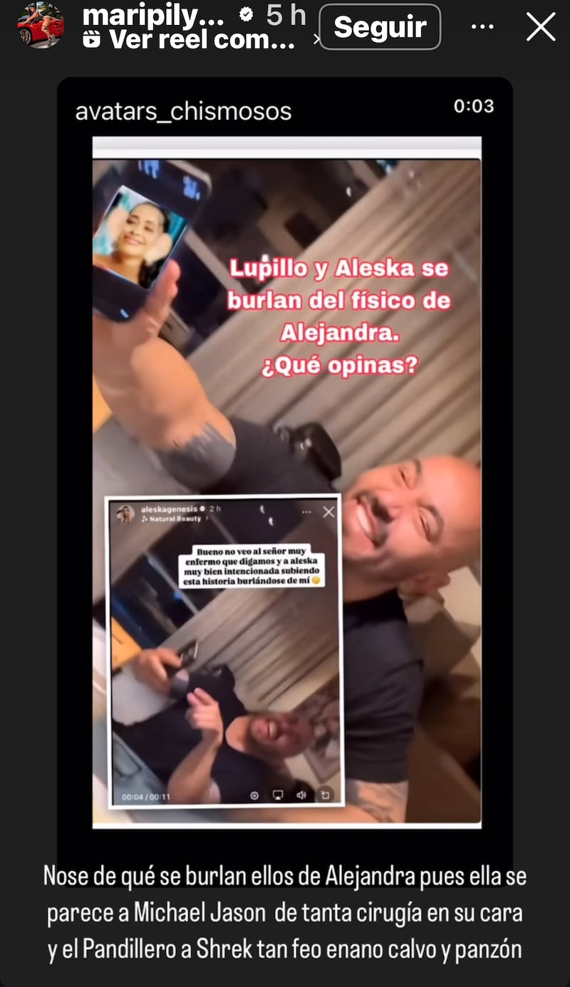 Maripily despotrica contra Lupillo y Aleska.