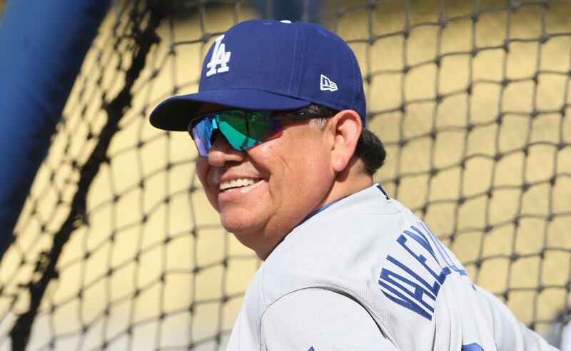 LOS ANGELES, CA - JUNE 10: Legendary Los Angeles Dodgers pitcher Fernanado Valenzuela smiles during batting practice before the Dodgers Old Timer's game at Dodger Stadium on June 10, 2017 in Los Angeles, California. (Photo by Stephen Dunn/Getty Images)