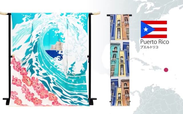 Japoneses crean kimono en honor a Puerto Rico