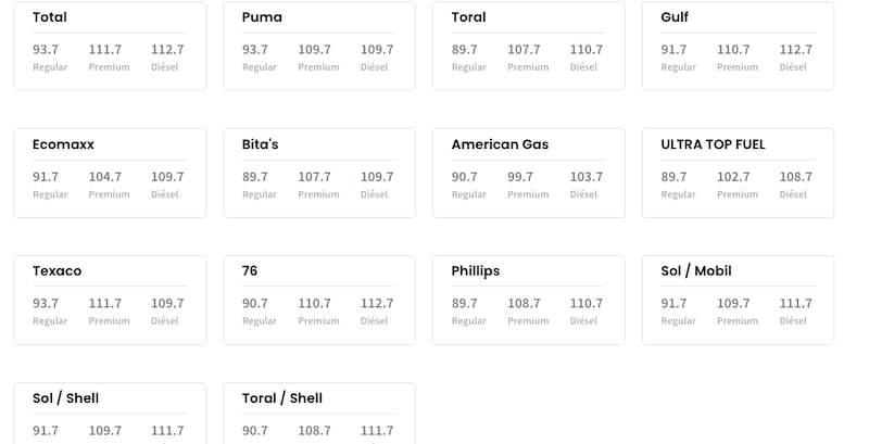 DACO publicó los precios máximos de gasolina por marca.