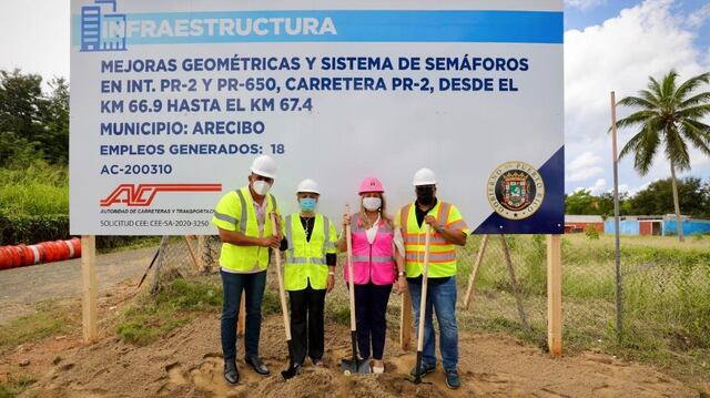 Gobernadora coloca primera piedra en importante intersección en Arecibo