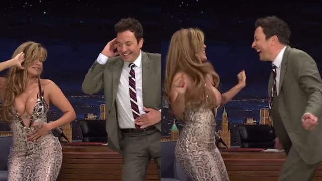 Karol G visita a Jimmy Fallon y lo pone a bailar con “Tropicoqueta”