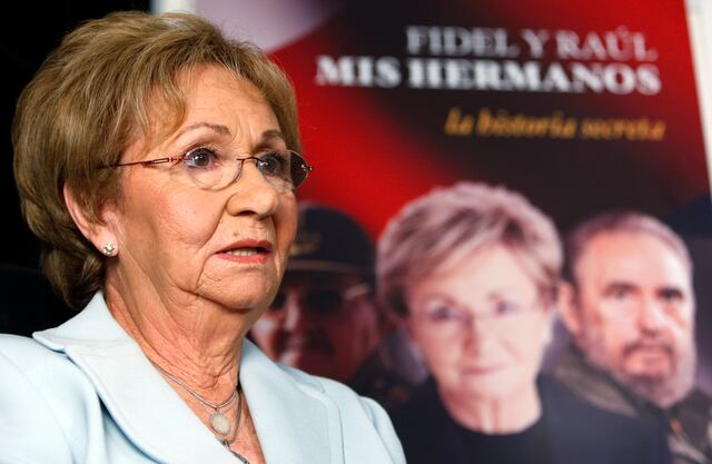 Hermana de Fidel Castro muere a los 90 años en Miami