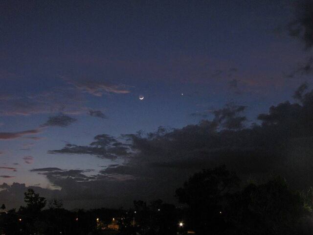 Conjunción de la luna creciente provocará hermosa vista celeste