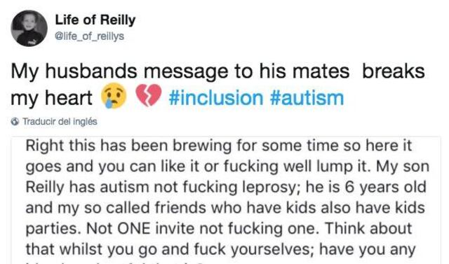 “Tiene autismo, no lepra”: El desgarrador mensaje de un padre a sus “amigos”
