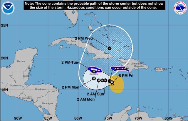 Tormenta tropical Melissa se encamina a convertirse en un peligroso huracán  categoría 5 y amenaza con impacto catastrófico