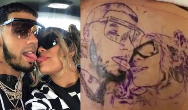 Anuel AA no se borró el tatuaje de su espalda dedicado a Karol G