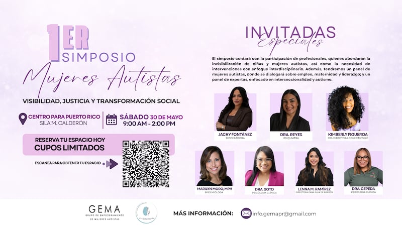 Primer Simposio de Mujeres Autistas en Puerto Rico y el Caribe abordará el diagnóstico tardío y la falta de servicios accesibles.